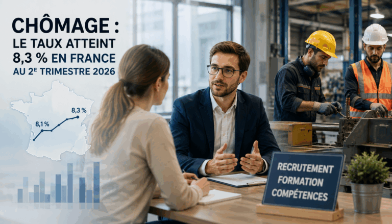 Chômage : le taux atteint 8,3 % en France au deuxième trimestre 2026